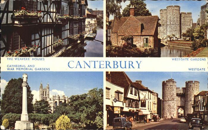 Canterbury Kent Westgate Gardens Westgate Kathedrale Kriegerdenkmal Weavers Hous