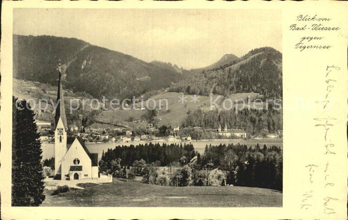 Bad Wiessee Blick nach Tegernsee Kirche