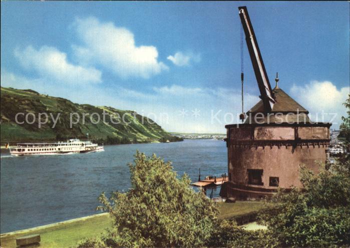 Andernach Rhein Rheinland-Pfalz Rhein Alter Kran