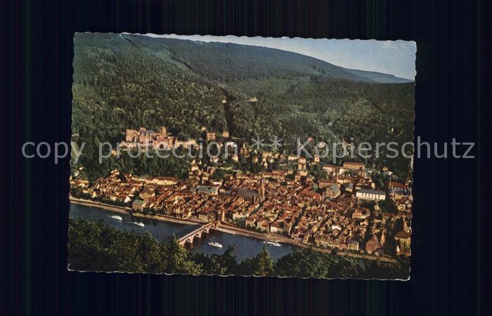 Heidelberg Neckar Blick vom Heiligenbergturm Koenigstuhl