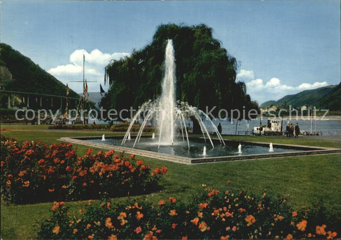 Andernach Rhein Rheinland-Pfalz Rheinanlagen Springbrunnen