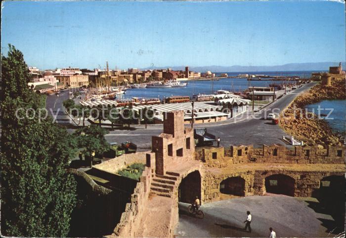 Rhodos Rhodes aegaeis Ansicht auf Neue Stadt