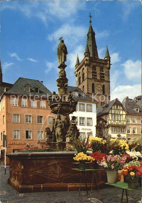 TRIER  CITY Marktbrunnen Sankt Gangolph Kirche