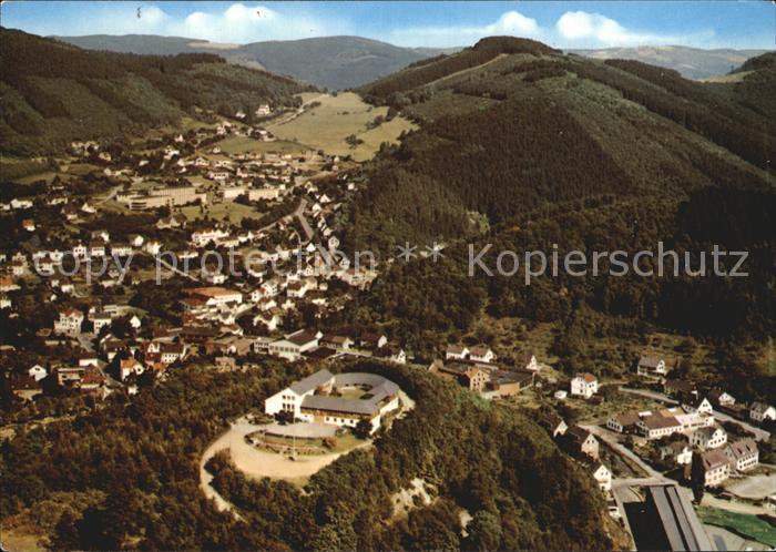 Plettenberg Blick zur Jugendburg Krankenhaus