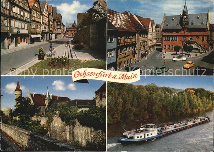 Ochsenfurt Hauptstrasse altes Fachwerk Nikolaus Dicker Turm Landratsamt