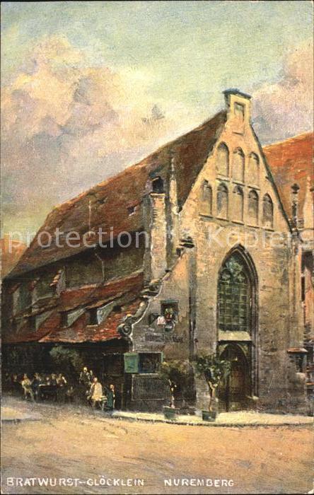 Nuremberg Bratwurst Gloecklein Kuenstlerkarte
