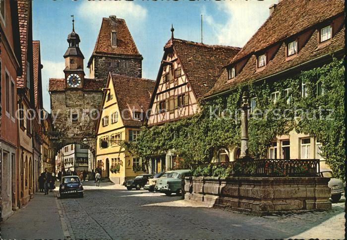 Rothenburg Tauber Roedergasse und Markusturm
