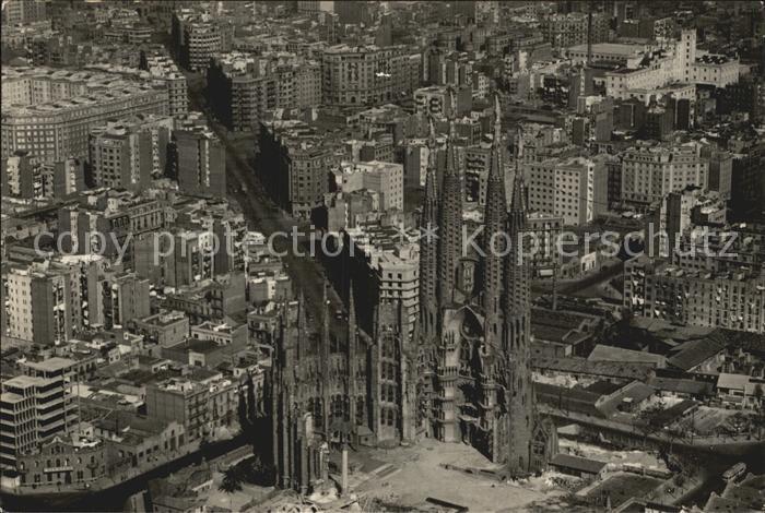 Barcelona Cataluna Fliegeraufnahme Sagrada Familia