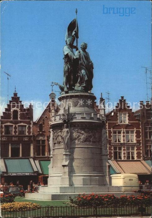 BRUGGE Bruges Belgie Denkmal Jan Breydel Pieter de Coninck