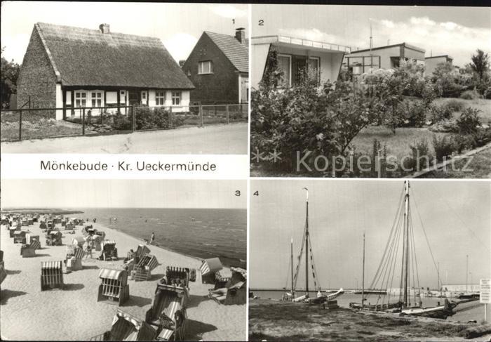 Moenkebude Fischerhaus Bungalowsiedlung Strand Hafen
