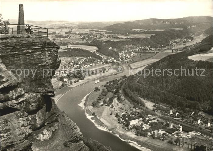 Bad Schandau Blick vom Lilienstein