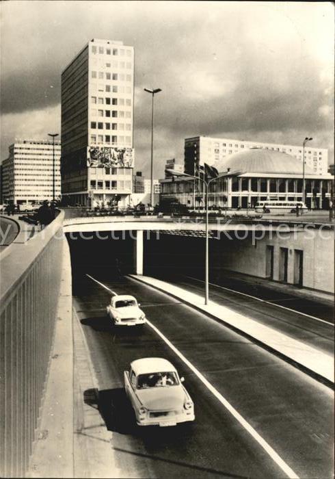 BERLIN  CITY Alexanderplatz Haus-des-Lehrers Autotunnel