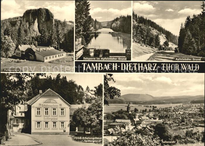 Tambach-Dietharz Falkenstein Apflestaedter Grund Talsperre Erholungsheim-Spitter
