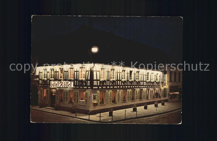 Bergzabern Bad Hotel Roessel bei Nacht