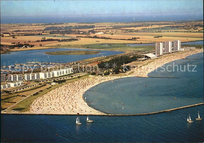 Burg Fehmarn Fliegeraufnahme Burgtiefe Strand Hafen