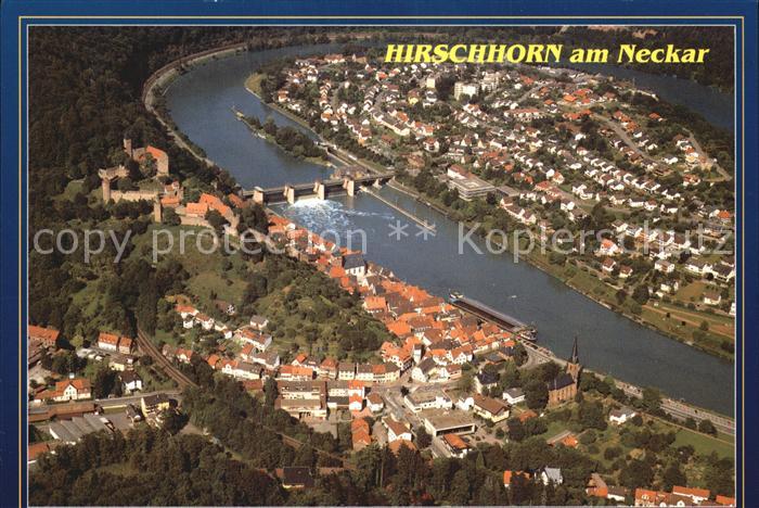 Hirschhorn Neckar Fliegeraufnahme Neckarpartie