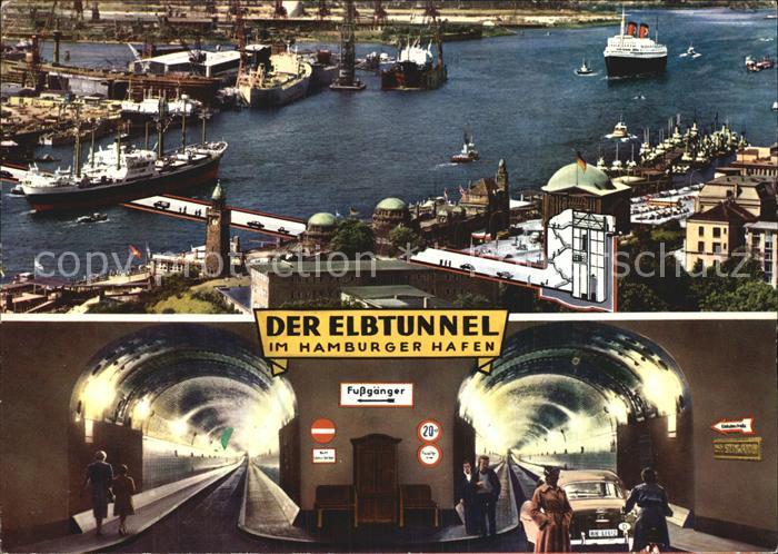 HAMBURG  CITY Elbtunnel Fliegeraufnahme Hafen