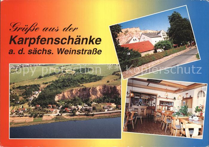 Meissen Elbe Sachsen Karpfenschaenke Gartenrestaurant Elbpartie