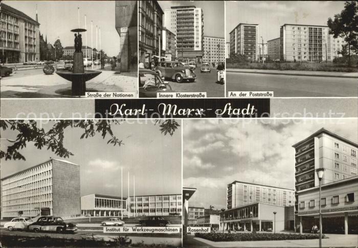 Karl-Marx-Stadt Klosterstrasse Poststrasse Rosenhof