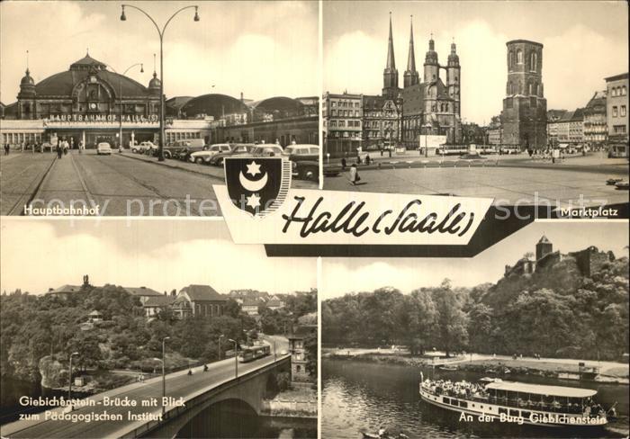 Halle Saale Hauptbahnhof Marktplatz Burg-Giebichenstein