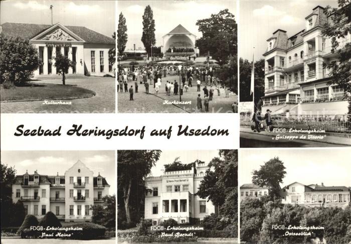 Heringsdorf Ostseebad Usedom Erholungsheime Kulturhaus Konzertplatz