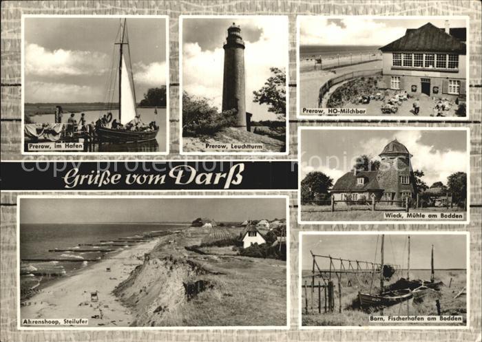 Darss Region Ostsee Prerow Leuchtturm Wieck Muehle am Bodden Born Fischerhafen A
