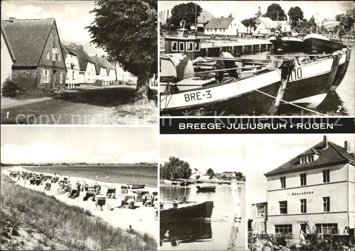 Breege Ruegen Juliusruh Dorfstrasse Hafen Strand
