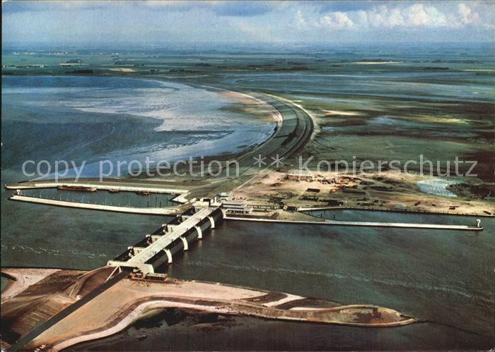 Eiderstedt Eiderdamm Sperrwerk mit Autotunnel und Schleuse nach Dithmarschen