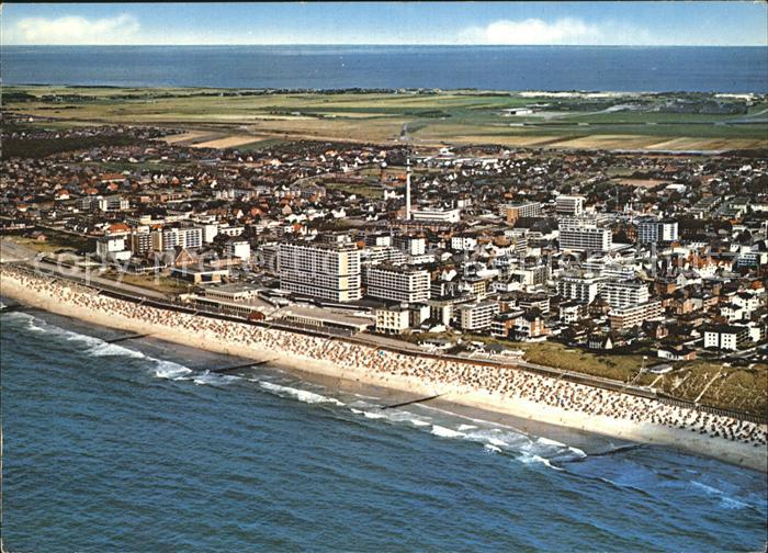 Westerland Sylt Fliegeraufnahme mit Strand