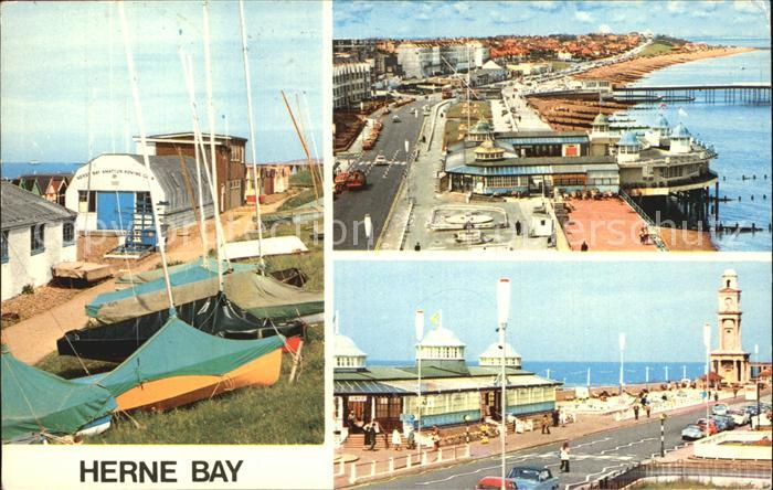 Herne Bay Uferstrasse Uhrenturm Boote