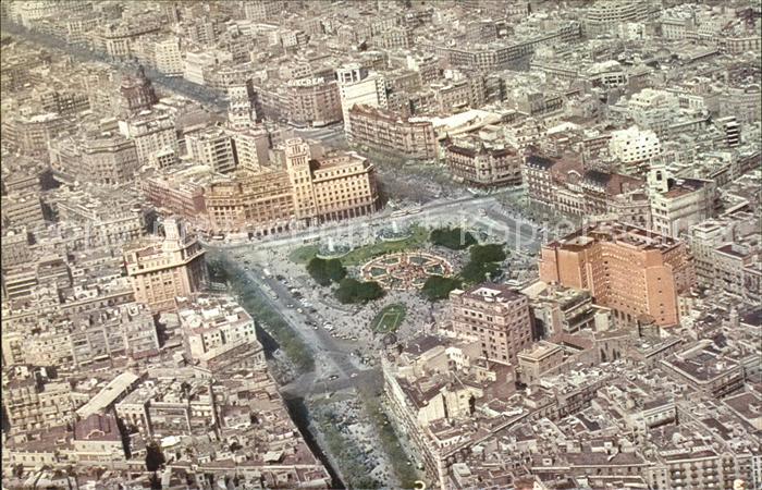 Barcelona Cataluna Plaza de Cataluna vista aerea