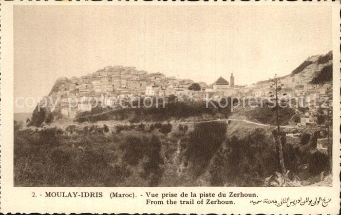 Moulay-Idris Ville sainte vue prise de la piste du Zerhoun