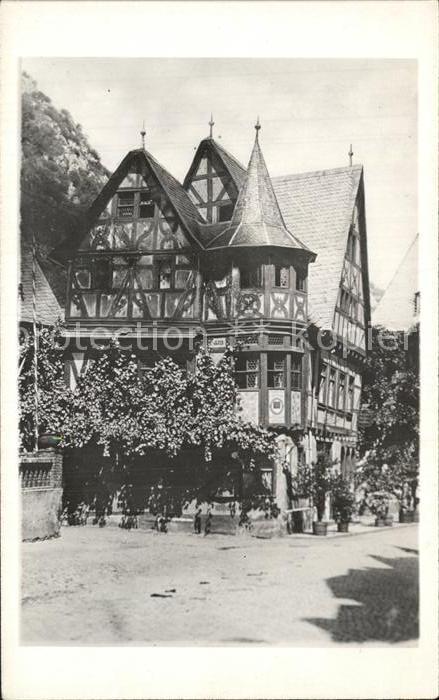 Bacharach Rhein Altes Fachwerkhaus Erker Gasthaus