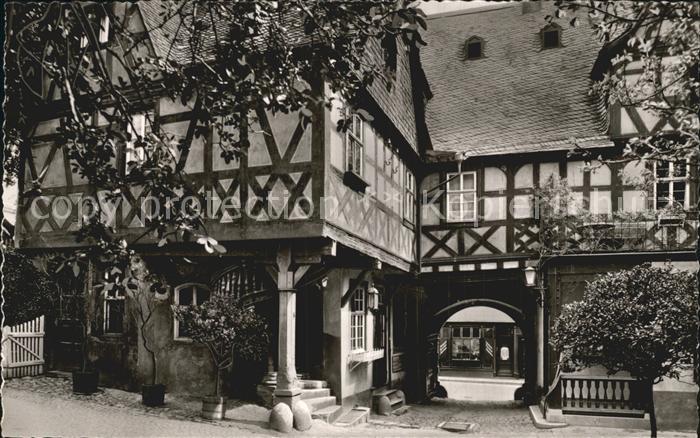 Bacharach Rhein Alter Posthof 16. Jhdt. Torbogen Fachwerkhaus