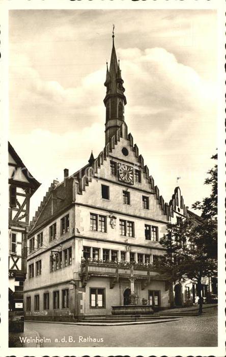 Weinheim Bergstrasse Rathaus Giebel