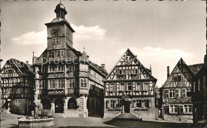 Heppenheim Bergstrasse Marktplatz mit Rathaus