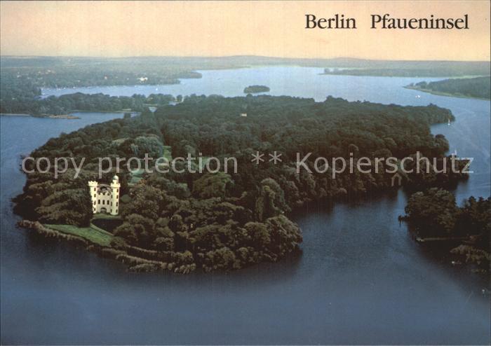 BERLIN CITY Pfaueninsel Schloss Havel Fliegeraufnahme
