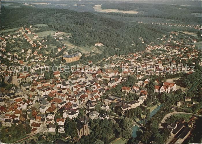 Menden Sauerland Die Stadt im Walde Fliegeraufnahme
