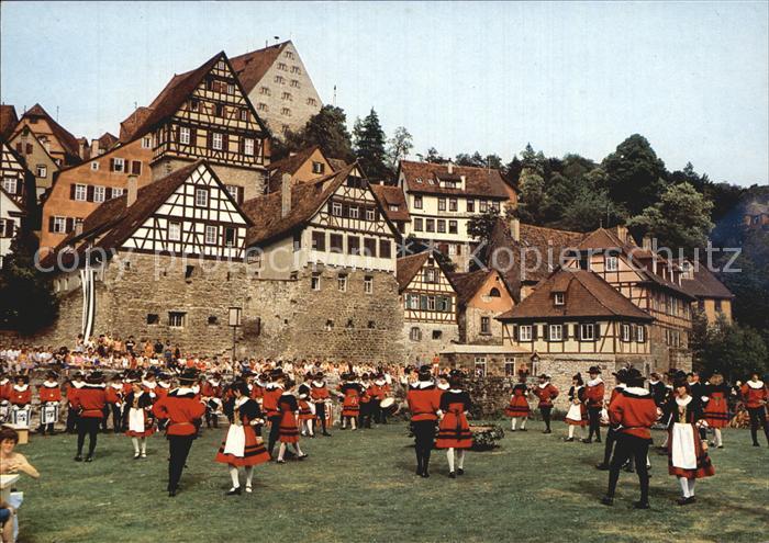 Schwaebisch Hall Siedertanz Siederfest Altstadt Fachwerkhaeuser