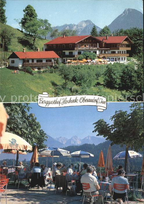 Oberaudorf Berggasthof Pension Hocheck Terrasse Alpenblick