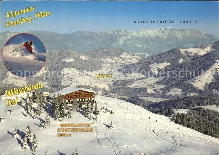 Wildschoenau Tirol Berggasthof Schatzbergalm Wintersportplatz Alpen Kaisergebirg