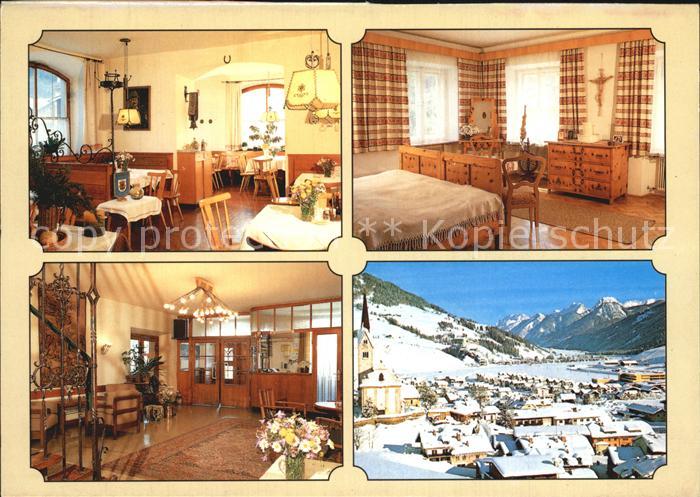 Sillian Tirol Hotel Schwarzer Adler Restaurant Fremdenzimmer Foyer Alpenpanorama