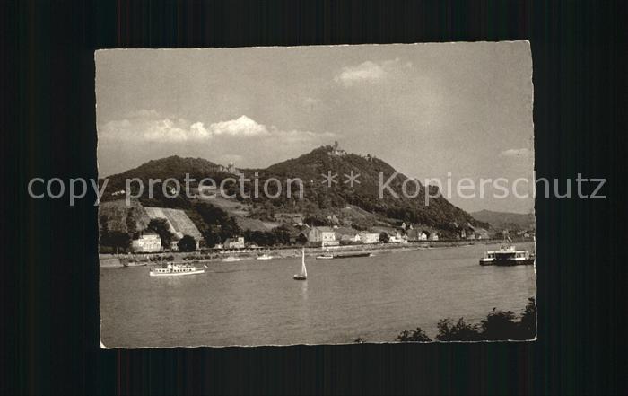 Bonn Rhein Siebengebirge mit Drachenfels Rheinschifffahrt