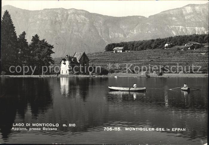 Appiano Lago di Monticolo Montiggler See Alpen