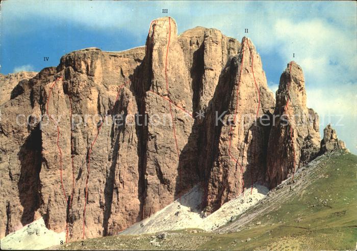 Dolomiti Torri di Sella Gebirgspanorama Dolomiten