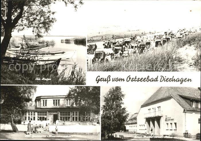 Dierhagen Ostseebad Hafen Strand Duenen HO Gaststaette Meeresrauschen Ernst Mori