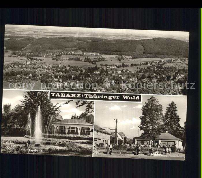 Tabarz Lesehalle Park Fontaene Milchbar Fliegeraufnahme