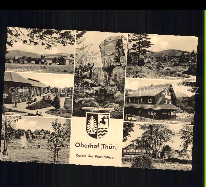Oberhof Thueringen Kurort der Werktaetigen Schmuecke Grosser Finsterberg Hirschg