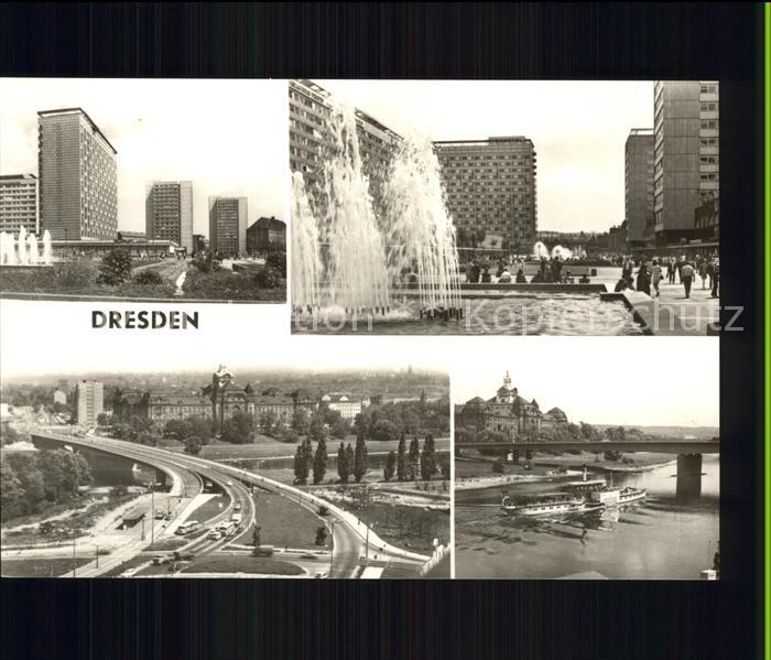 DRESDEN Elbe Interhotel Newa Wasserspiele Prager Strasse Dr Rudolf Friedrichs Br