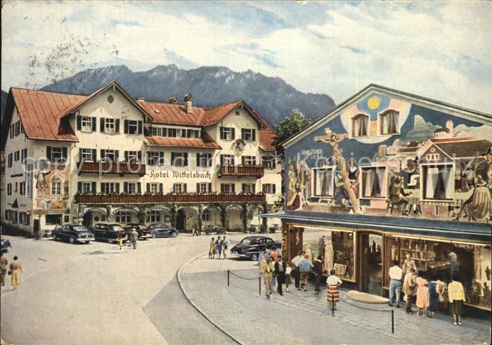 OBERAMMERGAU Bayern Hotel Wittelsbach Fresko Das Geluebde 1633 Passionsspielort